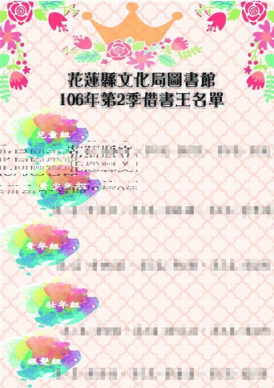 借書王第二季名單