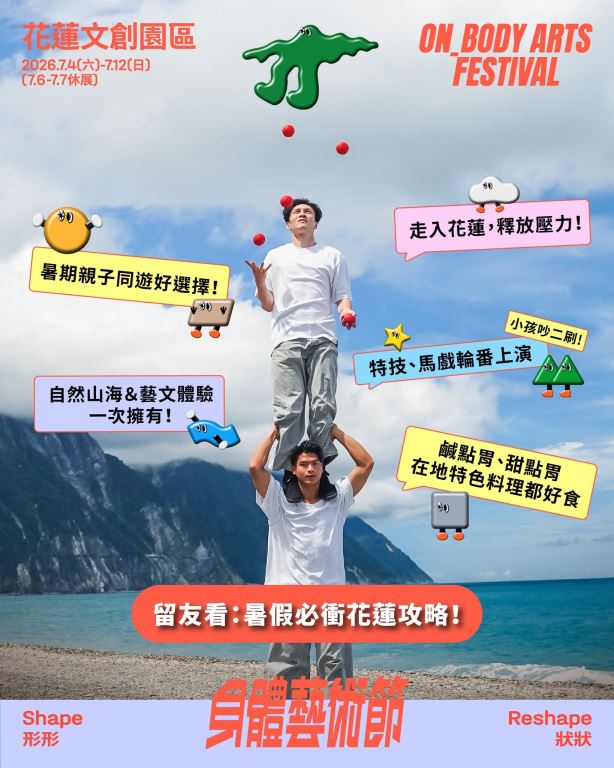 2026第二屆身體藝術節登場　7月花蓮文創園區打造沉浸式馬戲藝術盛會(2)